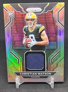2022 Panini Prizm Christian Watson Silver Rookie Patch RC #RG-CW Packers - Bild 1 von 2