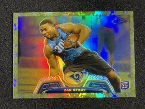 /499 2013 TOPPS CHROME CAMO REFRACTOR Zac Stacy RC Running Back Rookie Rams 90 - Picture 1 of 8