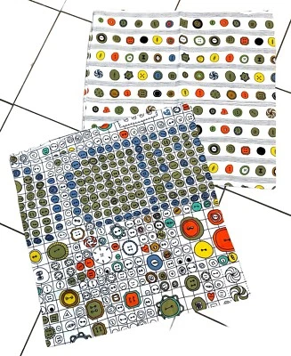 "Juego de 2 fundas de almohada Ikea Lusy Knapp botones coloridos cierre de cremallera 20x20""" Foto 1 de 4