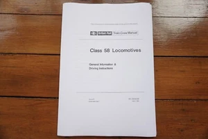 1984 Class 58 Locomotive Train Crew Manual Railway Driving Instructions - Picture 1 of 9