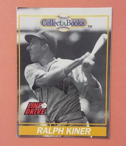EXCELLENT 1991 Line Drive Collect-A-Books  Baseball Book #12 RALPH KINER