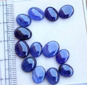 25,00 ct natürlicher blauer Saphir Cabochon loser Edelstein ovale Form 8*10 mm - Bild 1 von 4