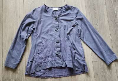 Habitat кардиган куртка Топ женщин S вязаный серый эластичной пуговицы - Изображение 1 из 4