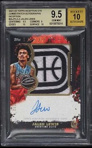 Jalen Lewis 2021 Topps OTE Black Rookie Patch Auto Logoman RC RPA 1/1 BGS 9.5/10 - Picture 1 of 2