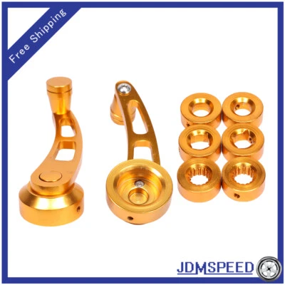 Universal Gold Pair Car Window Winder Glass Crank Handle Aluminum Knobs Metal Foto 1 de 4