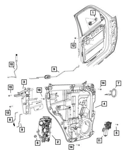 Genuine Mopar 2008-2012 Jeep Liberty Window Regulator Motor Right 68033484AB — 第 1/1 张图片