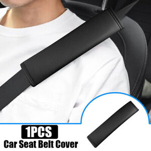 1pc Black PU Leather Car Seat Belt Shoulder Cover Protector Pad Mat Accessory