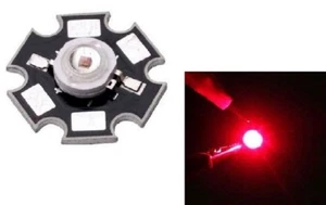 LED de alta potencia 3W rojo oscuro 650nm-660nm STAR - Imagen 1 de 1