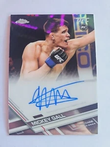 2017 Topps UFC Chrome Mickey Gall Autograph Card - RC Rookie Card Auto - Picture 1 of 2
