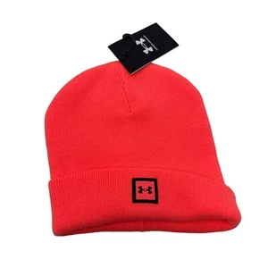 Under Armour Boys Girls UA Halftime Cuff Beanie Hat Brilliance Neon Pink 1373114 - Picture 1 of 8