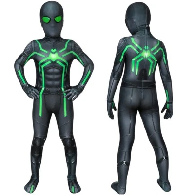 Spider-Man PS4 Peter Parker CostumeCosplay Stealth Big Time Suit Kids Jumpsuit - Image 1 of 4