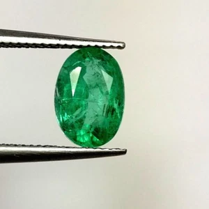 1.52ct Natural Emerald oval nice green top luster collection gemstone - Picture 1 of 3