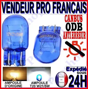 2 AMPOULES T20 W21/5W HALOGÈNE EFFET XÉNON CONVIENT POUR TOYOTA Urban Cruiser - Foto 1 di 3