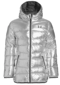 Under Armour Longer Prime Jacket - NWT Girls Large (14-16) Metallic #45234-CL1 - Picture 1 of 2