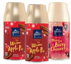 Glade Automatic Air Freshener Spray Refill 1 Merry Berry Cheers 2 Warm Apple Pie - Picture 1 of 3
