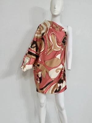 Marc Jacobs (лучшая линия) арбуз шелк атласное платье графический принт сделано США 4 - Изображение 1 из 4