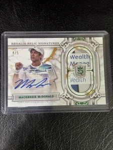 2024 Topps Royalty Tenis Mackenzie McDonald Regalia Verde Reliquia Firmas/5 - Imagen 1 de 2