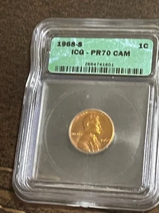 1968-S 1 C Lincoln Cent ICG PR 70 CAM - Picture 1 of 3