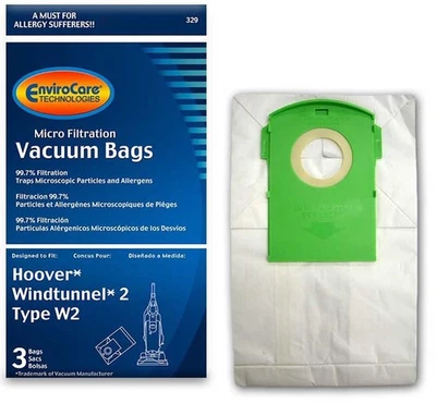 Replacement Micro Filtration Vacuum Bags Designed to Fit Hoover Type W2 WindT... - Image 1 of 4