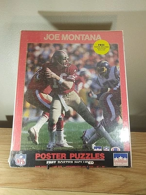 1988 RARE Joe Montana 400 Pc Puzzle W/Poster from Starline 16x20 New Sealed Pkg - Image 1 of 4