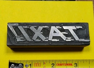 Großes antikes Vintage Taxi! Taxi Auto Buchdruck Druck Typ Ornament geschnitten Stempel Block - Bild 1 von 2