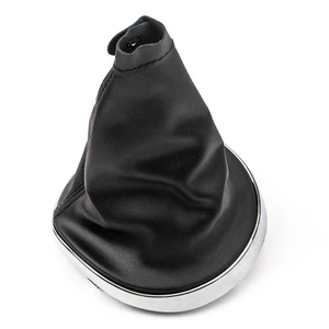 Cuffia del Pomello Leva Cambio per Lancia Ypsilon 843 Pelle Nero + Telaio - Foto 1 di 8