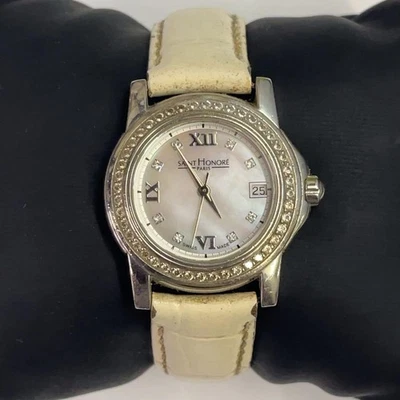 [Casi Como Nuevo] Sant Honore Para Mujer Esfera Concha 8P Bisel Diamante Diamante 742035.1-K04 Foto 1 de 4