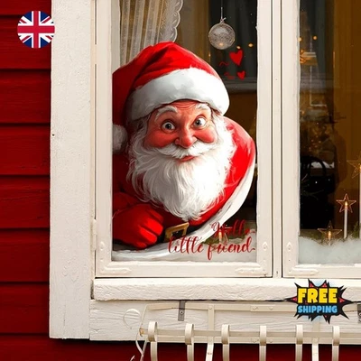 Simulated Santa Claus Double-Sided Window Sticker – Self-Adhesive Christmas Deco - Image 1 of 4