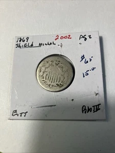 1869 shield nickel - Picture 1 of 4