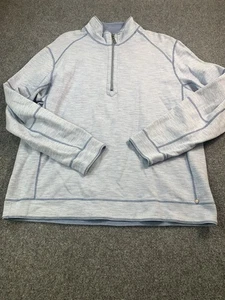 Suéter Tommy Bahama Para Hombre Grande Azul Pullover 1/4 Cremallera Manga Larga Exterior - Imagen 1 de 17