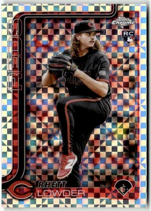 2025 Topps Chrome MLB No. 147 Rhett Lowder Rookie Checkerboard Refractor - Bild 1 von 2
