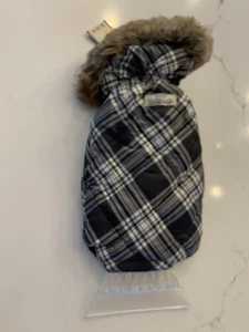 Eddie Bauer Eiskratzer Fäustlinge Daunen isoliert kariert Kunstfellbesatz NEU mit Etikett - Bild 1 von 7