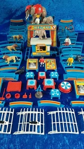 PM1 PLAYMOBIL VINTAGE CIRCUS GERMANY BLU VERSION GROSSES LOT WEISS EXTRA TEILE 3510 - Bild 1 von 12