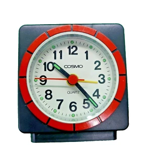 Cosmo Travel Alarm Clock Quartz with Pouch Vintage Model Q356-03 - Picture 1 of 5