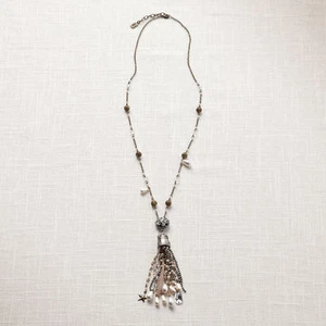 Quaste Halskette Strass Modeschmuck Vergoldet Leben Geschenk Neu - Bild 1 von 2