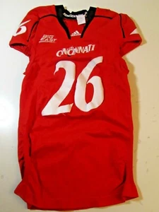 CINCINNATI BEARCATS 2010 NCAA Football GAME WORN adidas Jersey #26 size 1AC - Picture 1 of 8