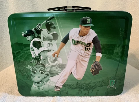 Dayton Dragons Baseball Metal Lunchbox w 2014 season calendar magnet Cover