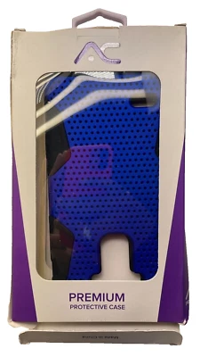 Custodia Ibrida Protettiva In Rete Premium Per LG G Stylo, Blu - Immagine 1 di 4