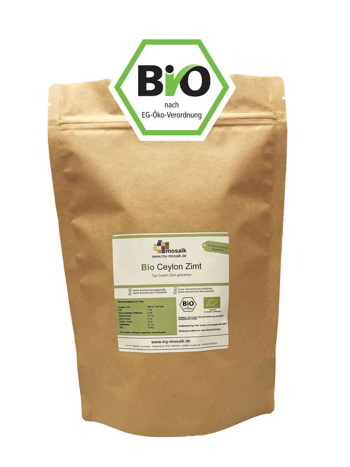 Bio Ceylon Zimt gemahlen (Typ Ceylon) keimreduziert 500g von my-mosaik - Bild 1 von 4