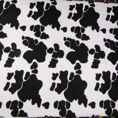Cow Print, Black on White, Cotten, 0ne Yard - Image 1 of 3