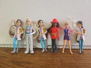 Lot Of 6 -3 Barbie 1 Astronaut, 1 Vet, 1 Surfer 1 fire Doll McDonalds Toy 2019 - Picture 1 of 4