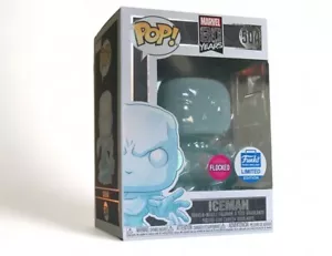 *Funko Pop! Vinyl: Marvel - Iceman (Flocked), (Exclusive) #504* - Picture 1 of 4