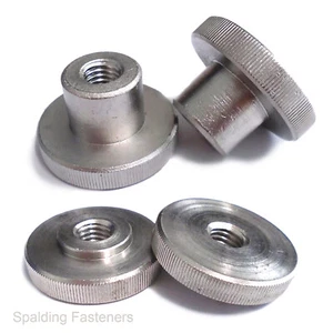M2 M2.5 M3 M4 M5 M6 M8 M10 KNURLED THUMB NUTS A1 STAINLESS STEEL HAND TURN KNOBS - Picture 1 of 3