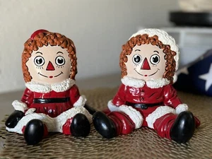 1974 Raggedy Ann & Andy Weihnachtsfiguren Bobbs-Merrill Co. Mr & Mrs Claus - Bild 1 von 8