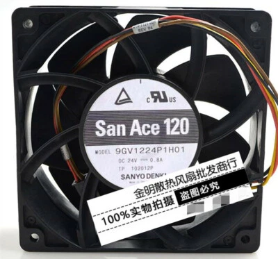 1 pcs Sanyo 12038 12CM 9GV1224P1H01 DC24V 0.8A high air volume cooling fan - Image 1 of 2