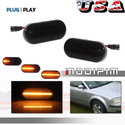 Sequential LED Side Marker Signal Lights For Volkswagen MK4 Jetta GTI R32 Beetle - Image 1 of 4