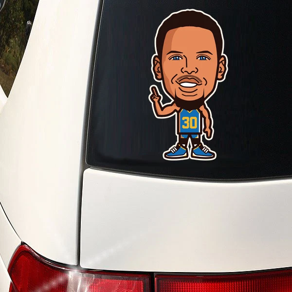 Steph Curry - Toon Golden State Warriors 7 inch Decal Qty Discounts Splash Bros - Image 1 of 1
