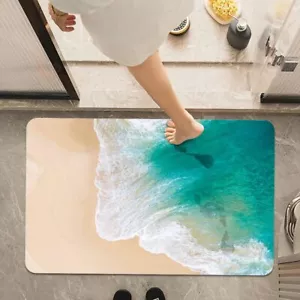 Bath Mat RugSummer beach Non-Slip Super Absorbent Quick Drying Bathroom Floor... - Picture 1 of 6