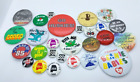 Lot vintage de boutons épingles assortis bouton épingle dos épingles publicité course