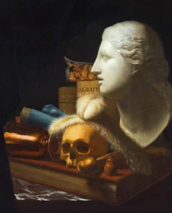 Vanitas | French School | Late 17th Century Renaissance Still Life Art Print - Picture 1 of 9